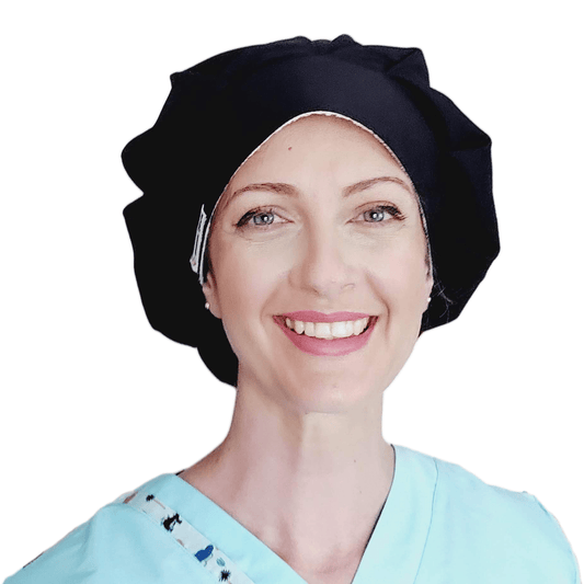 Black Scrub Cap, Surgical Cap, Scrub Hats, Scrub Caps, Scrub Caps For Women, Euro Scrub Hat, Nurse Cap, Scrub Hats For Women, Surgical Caps, Fun Scrub Caps, Satin lined Scrub Caps, Hats & Caps, Scrub Hats, Bouffant hat,