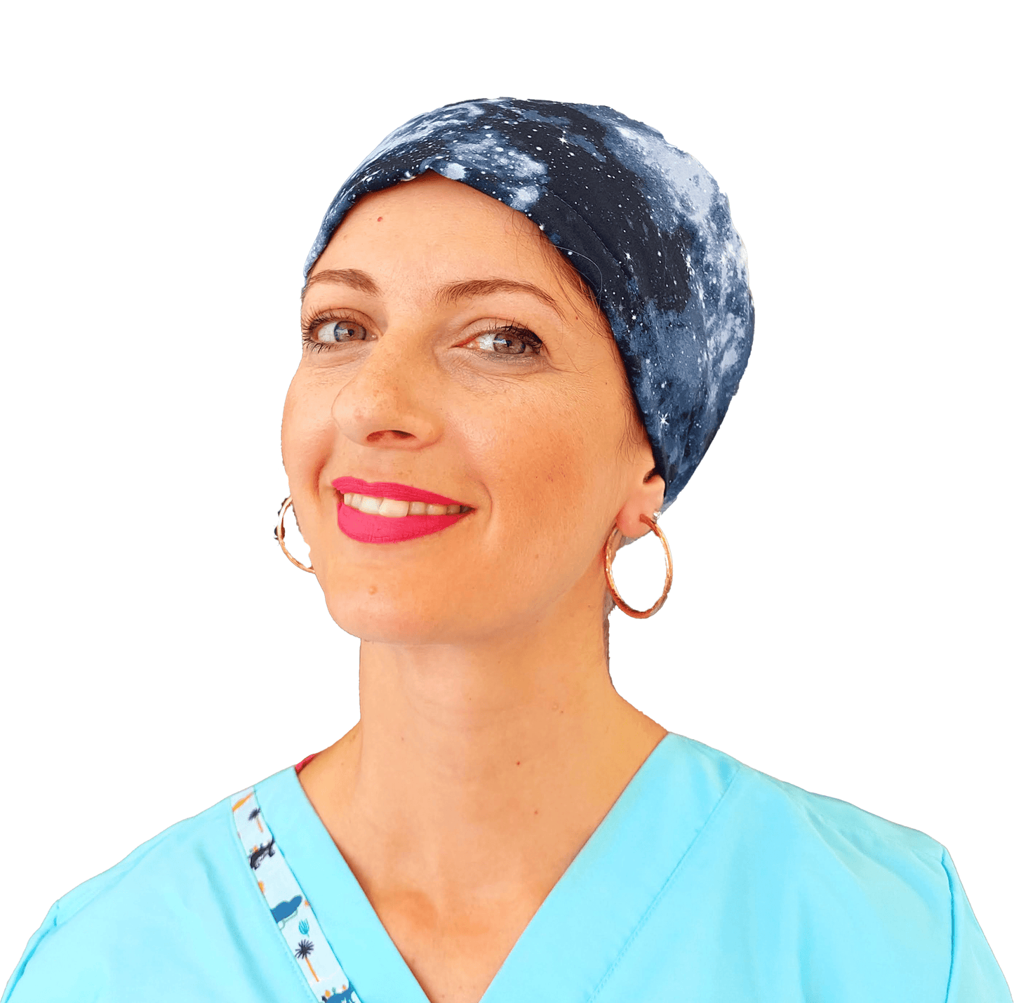 Scrub Cap Ponytail Stellar Constellation