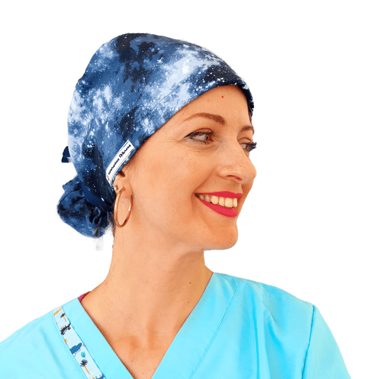 Scrub Cap Ponytail Stellar Constellation