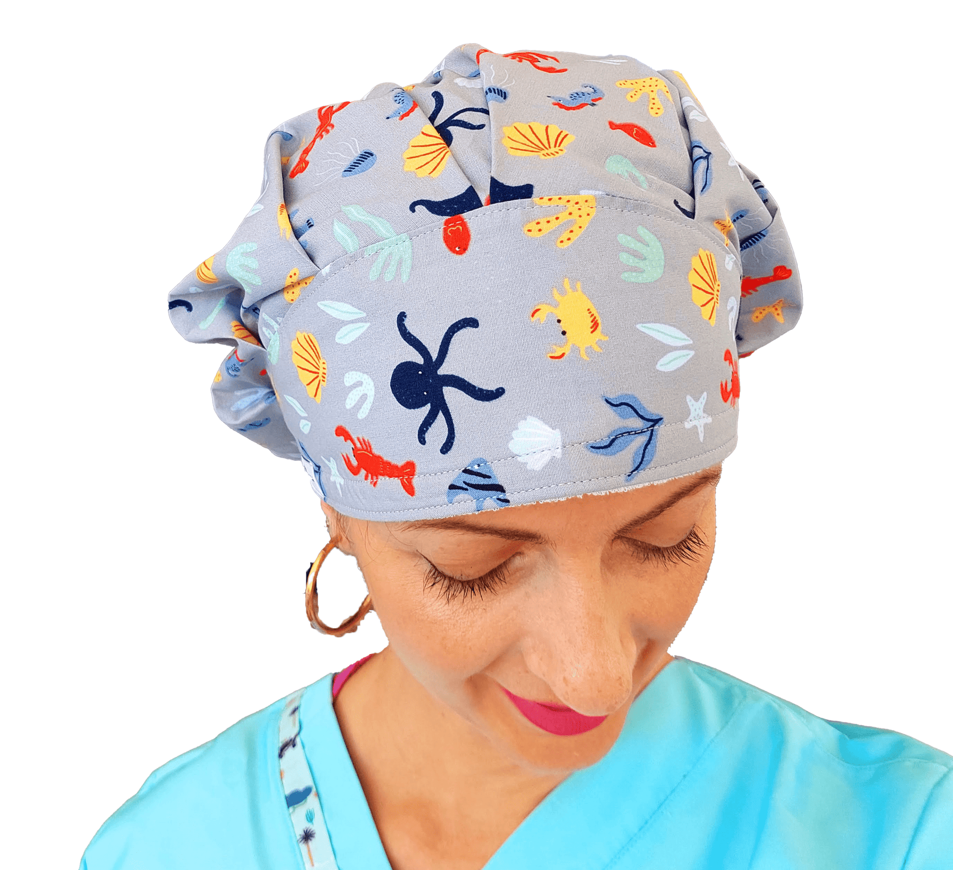 Scrub Caps SeaWorld, Scrub Hat Bouffant Lobster