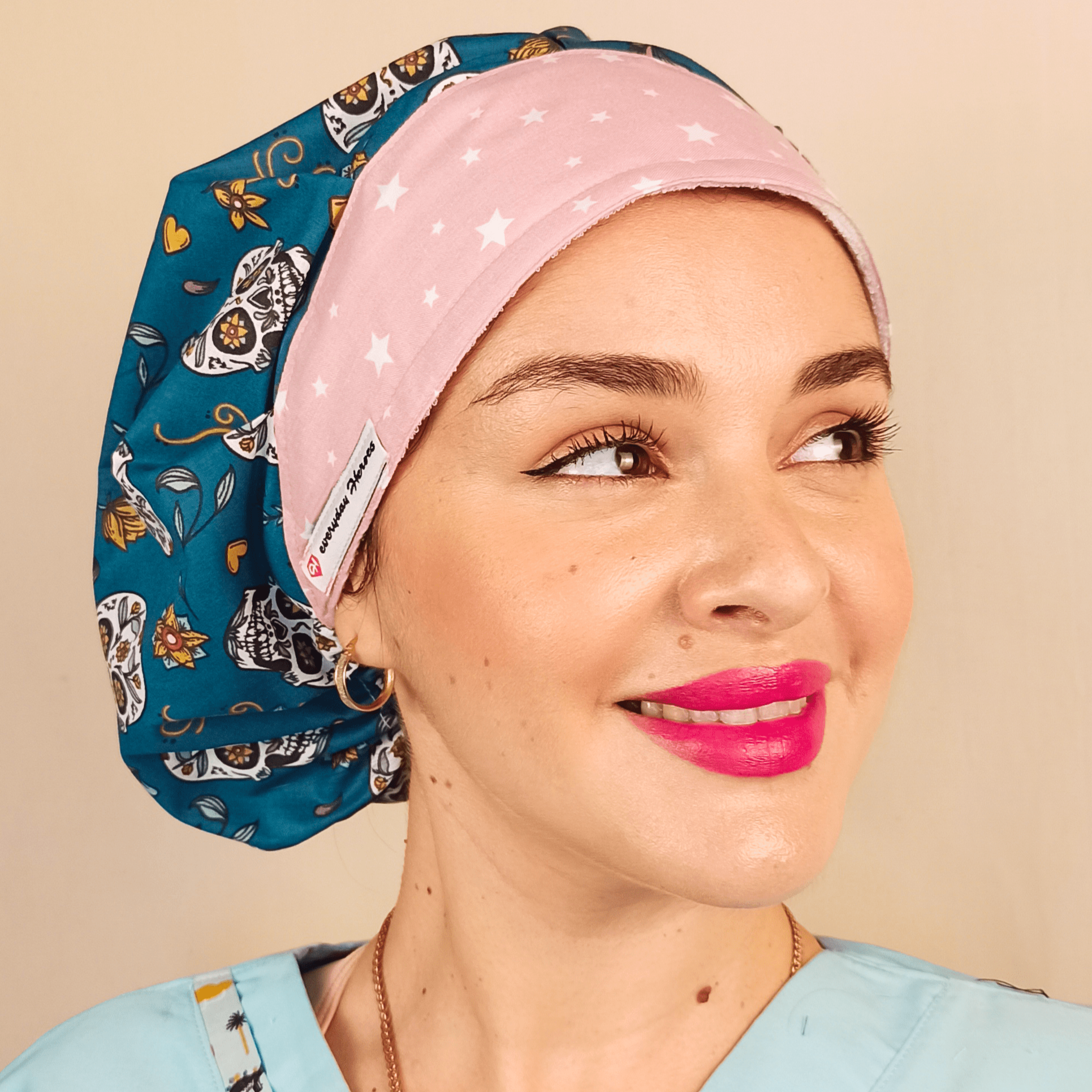 custom scrub cap bouffant