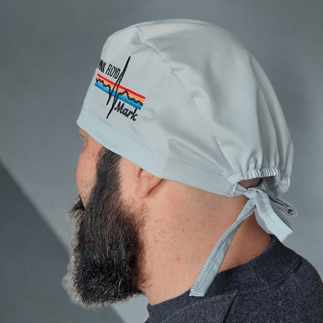 Scrub Cap Men's Pink Floyd Surgical Cap Custom Nickname Personalization Gift For Doctors Hats Dental Hair Cover Fun Satin Lined Cap Buttons