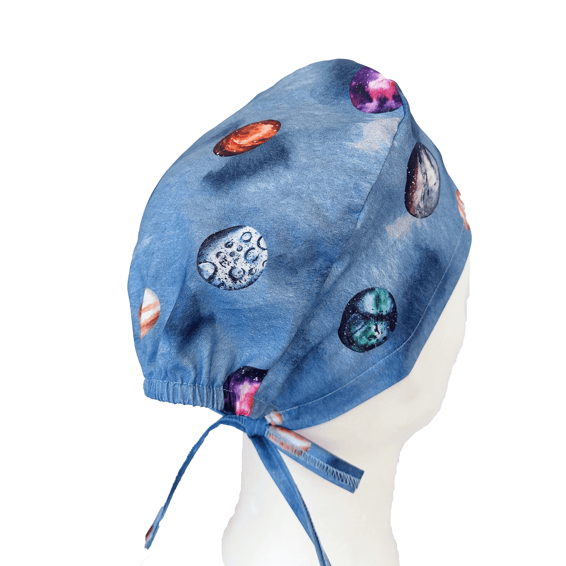 Scrub Caps Mens Planets Venus Moon Mars Jupiter Mercury.