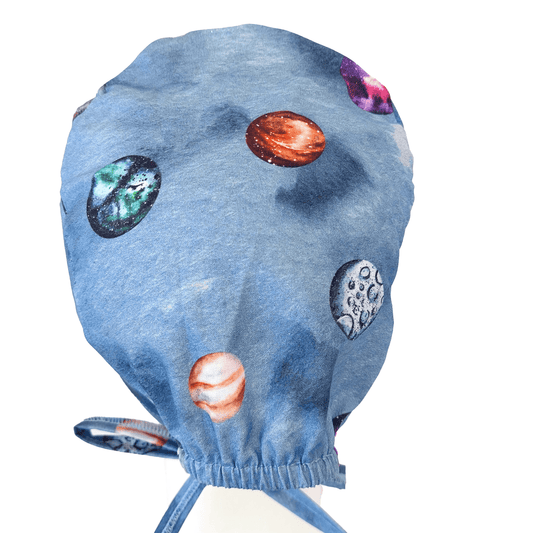 Scrub Caps Mens Planets Venus Moon Mars Jupiter Mercury, Surgen Cap, Dential Cap