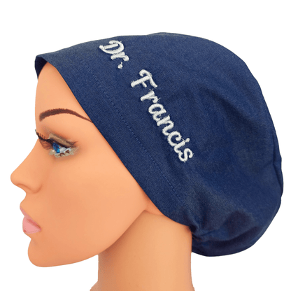 Name Embroidery Customization For Scrub Caps, Doctors Name On The Hat ! - [scrub_hat]-[scrub_cap_for_women]-[surgical_cap]