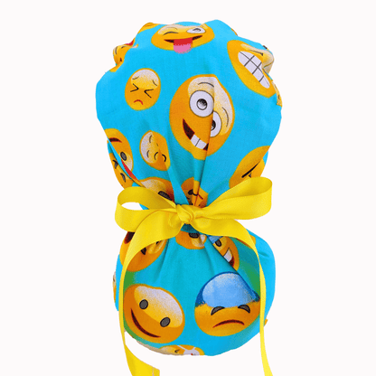 Emoji Print Ponytail Scrub Cap - Surgical Cap for Nurses and SurgeonsEmoji Print Ponytail Scrub Cap - Surgical Cap for Nurses and Surgeons