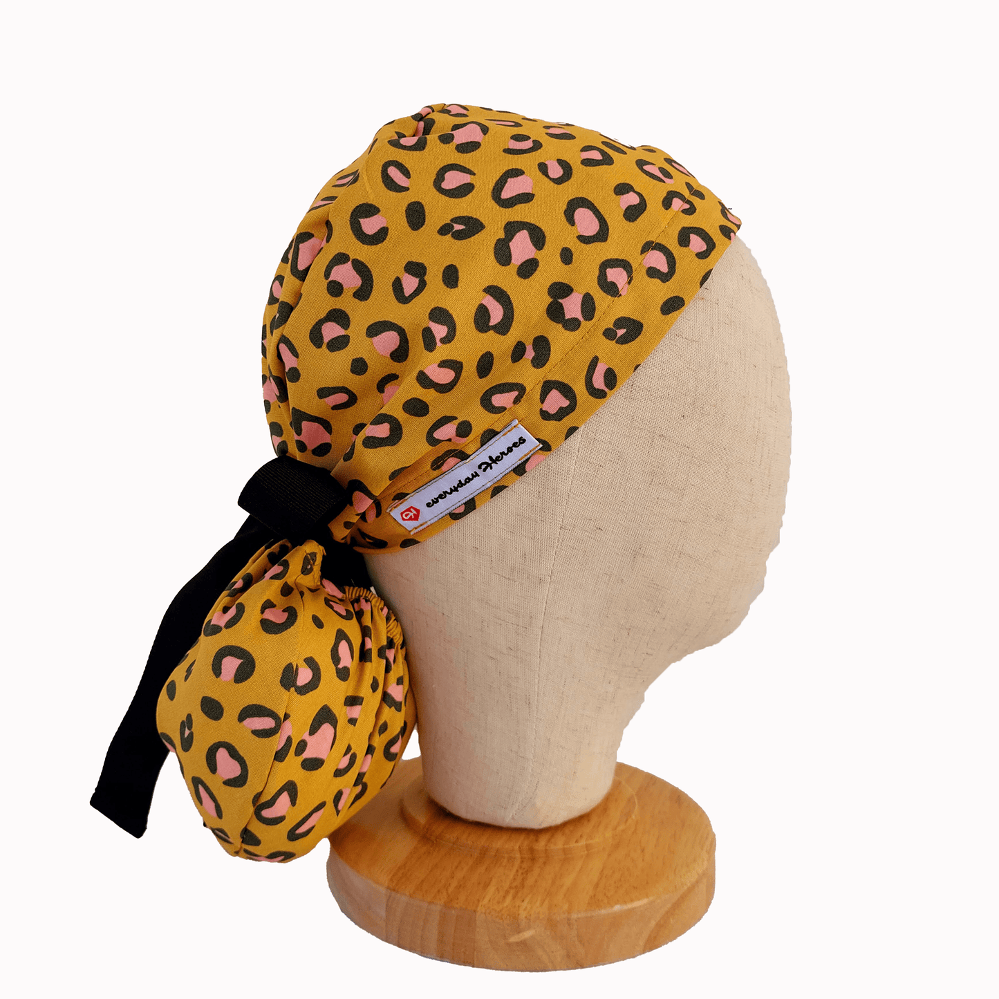 Surgical Scrub Cap Leopard Print Ponytail Scrub Cap for Nurses and Doctors