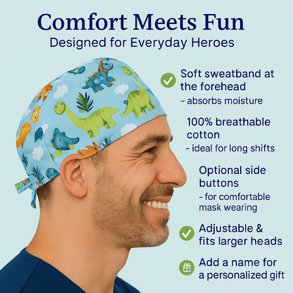 Men’s Surgeon Scrub Cap Tropical Toucan Doctor Cap Gift