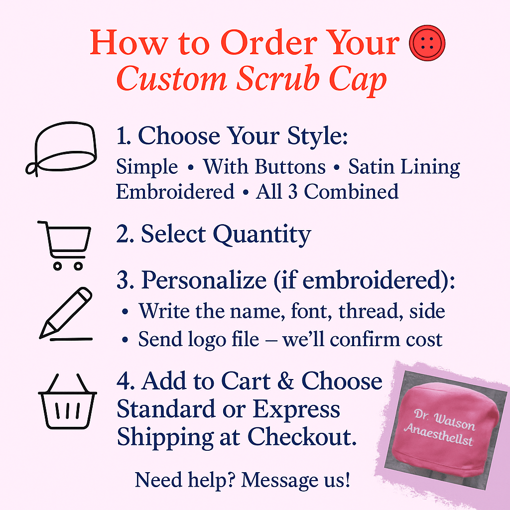 Custom Dachshund Vet Scrub Cap Weenie Dog Satin Scrub Hat Euro Sausage Doxie Pink Scrub Caps For Women - [scrub_hat]-[scrub_cap_for_women]-[surgical_cap]