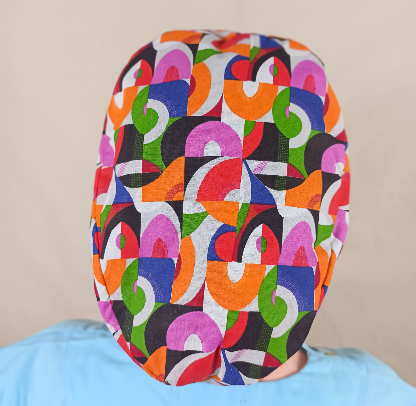 Scrub Cap For Women Abstract Satin Lined Surgical Cap - [scrub_hat]-[scrub_cap_for_women]-[surgical_cap]
