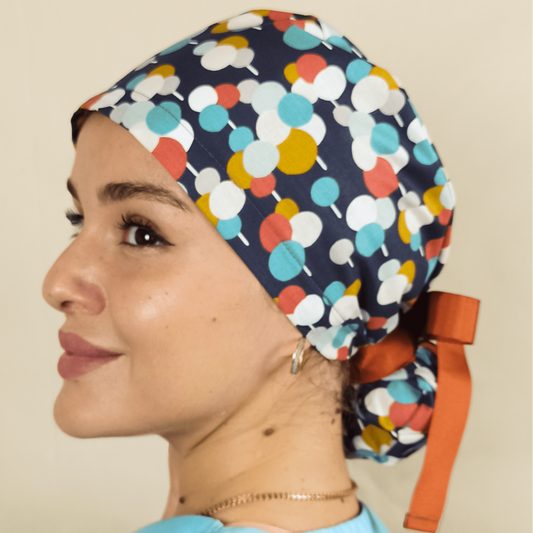 funny scrub cap for women bubbles