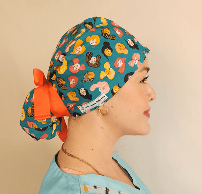 Gynaicologist Scrub Cap Womans Faces - Satin Lined -Embroidery Personalization option - [scrub_hat]-[scrub_cap_for_women]-[surgical_cap]
