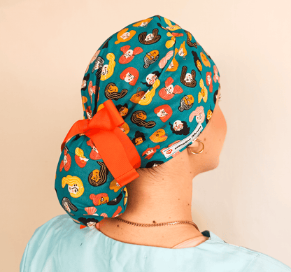 Gynaicologist Scrub Cap Womans Faces - Satin Lined -Embroidery Personalization option - [scrub_hat]-[scrub_cap_for_women]-[surgical_cap]