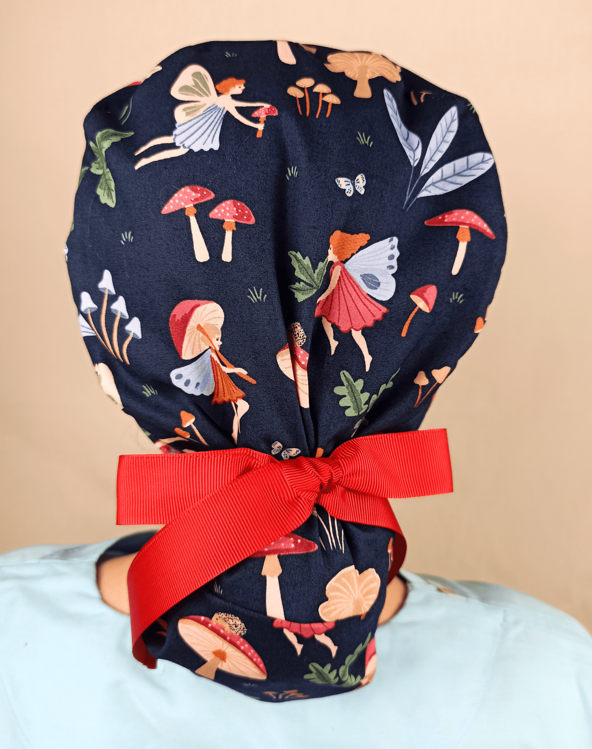 Fairytale in Mushroom Scrub Caps For Women,Ponytail Hat. - [scrub_hat]-[scrub_cap_for_women]-[surgical_cap]