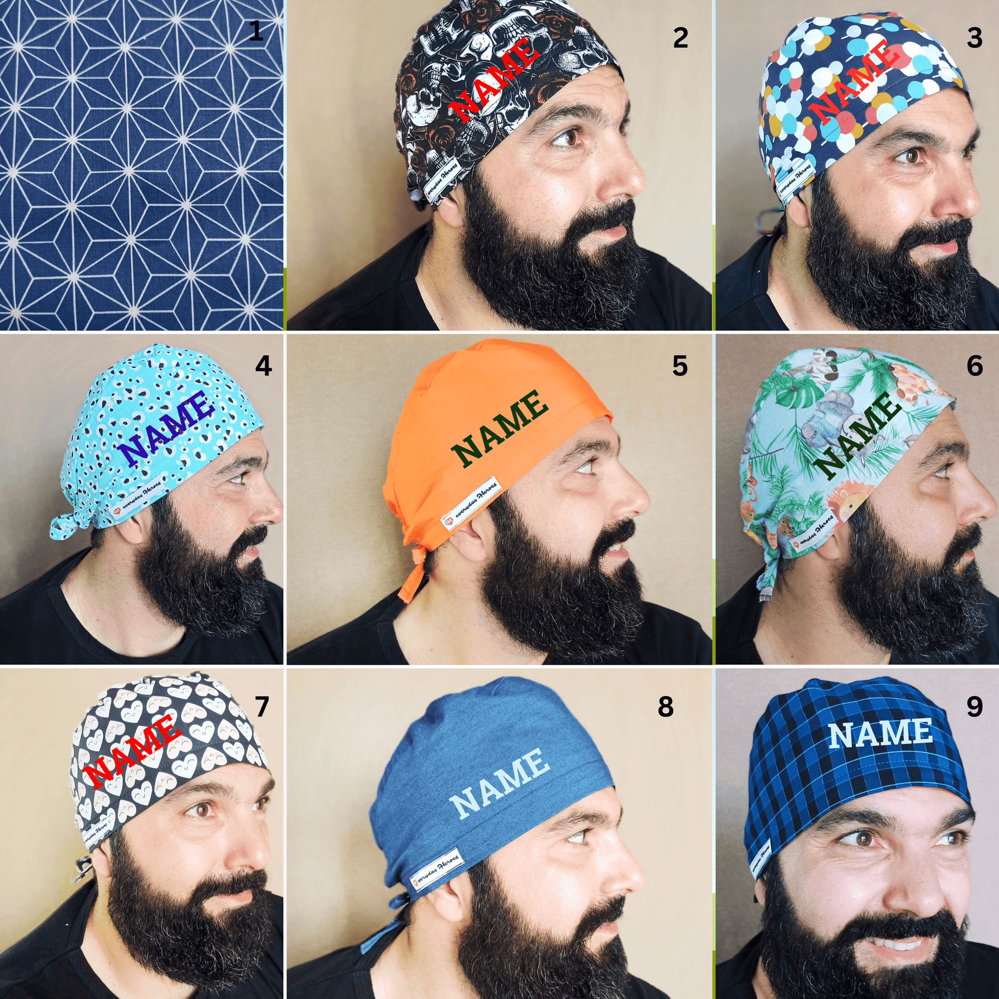 Custom Scrub Cap Mens Name Personalization Surgeons Scrub Hat Gift For Doctors. - [scrub_hat]-[scrub_cap_for_women]-[surgical_cap]