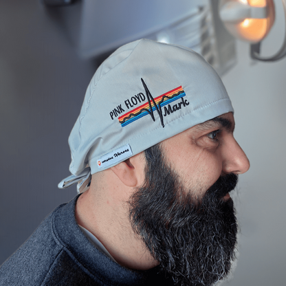 Scrub Cap Men's Pink Floyd Surgical Cap Custom Nickname Personalization Gift For Doctors Hats Dental Hair Cover Fun Satin Lined Cap Buttons