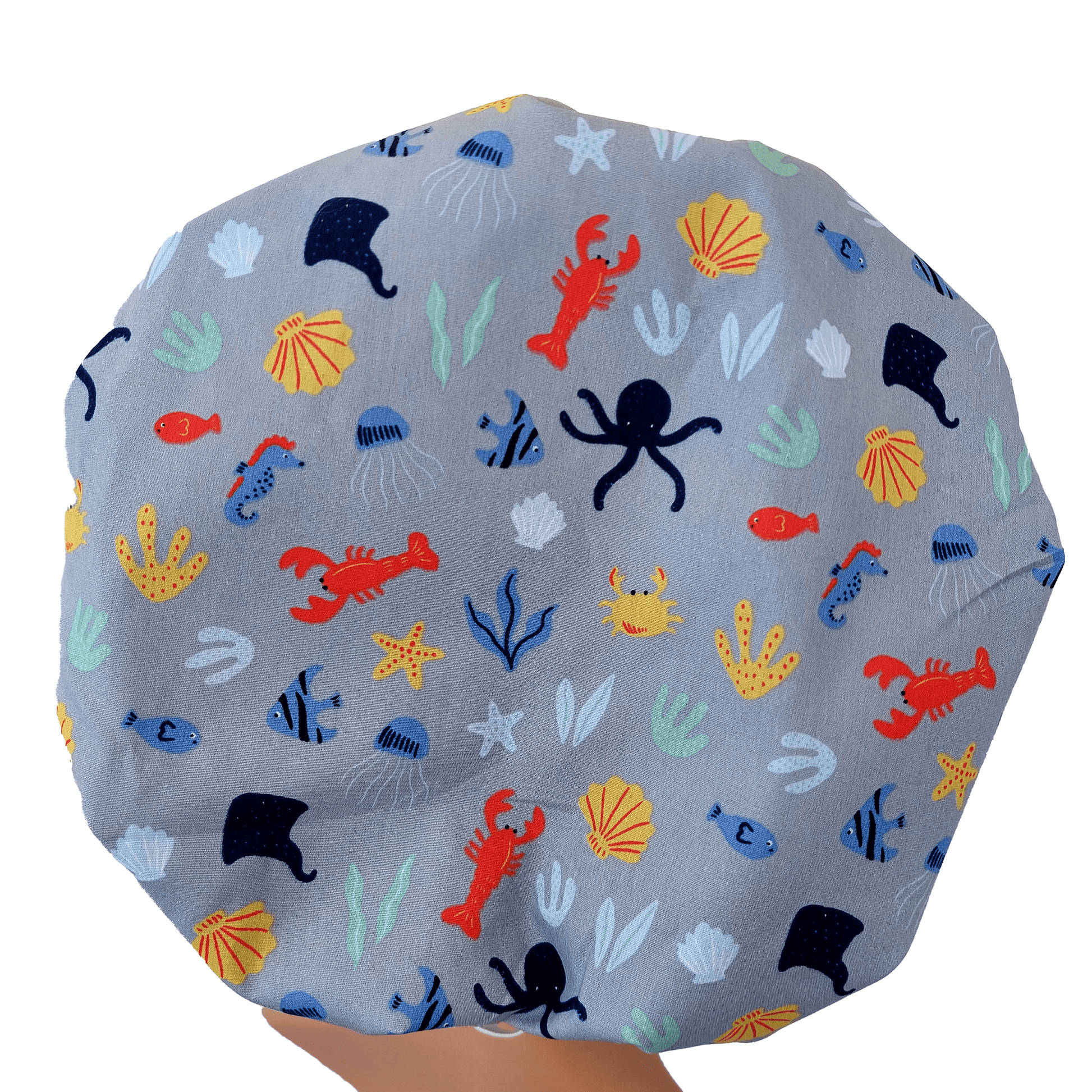 Scrub Caps SeaWorld, Scrub Hat Bouffant with Fishes