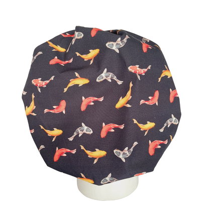 Koi Fish Bouffant Scrub Hat - [scrub_hat]-[scrub_cap_for_women]-[surgical_cap]