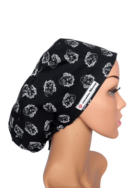 Euro Scrub Hat Einsteins Face - [scrub_hat]-[scrub_cap_for_women]-[surgical_cap]