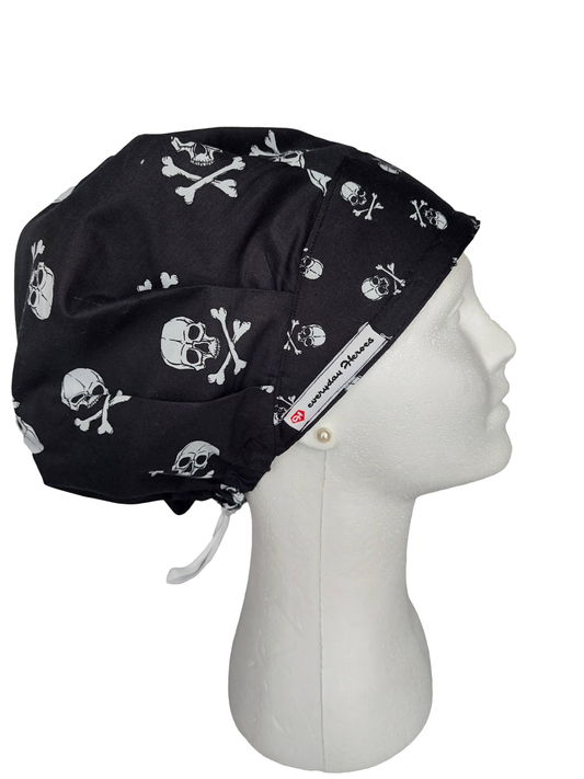 Skulls Bouffant Scrub Hat - [scrub_hat]-[scrub_cap_for_women]-[surgical_cap]