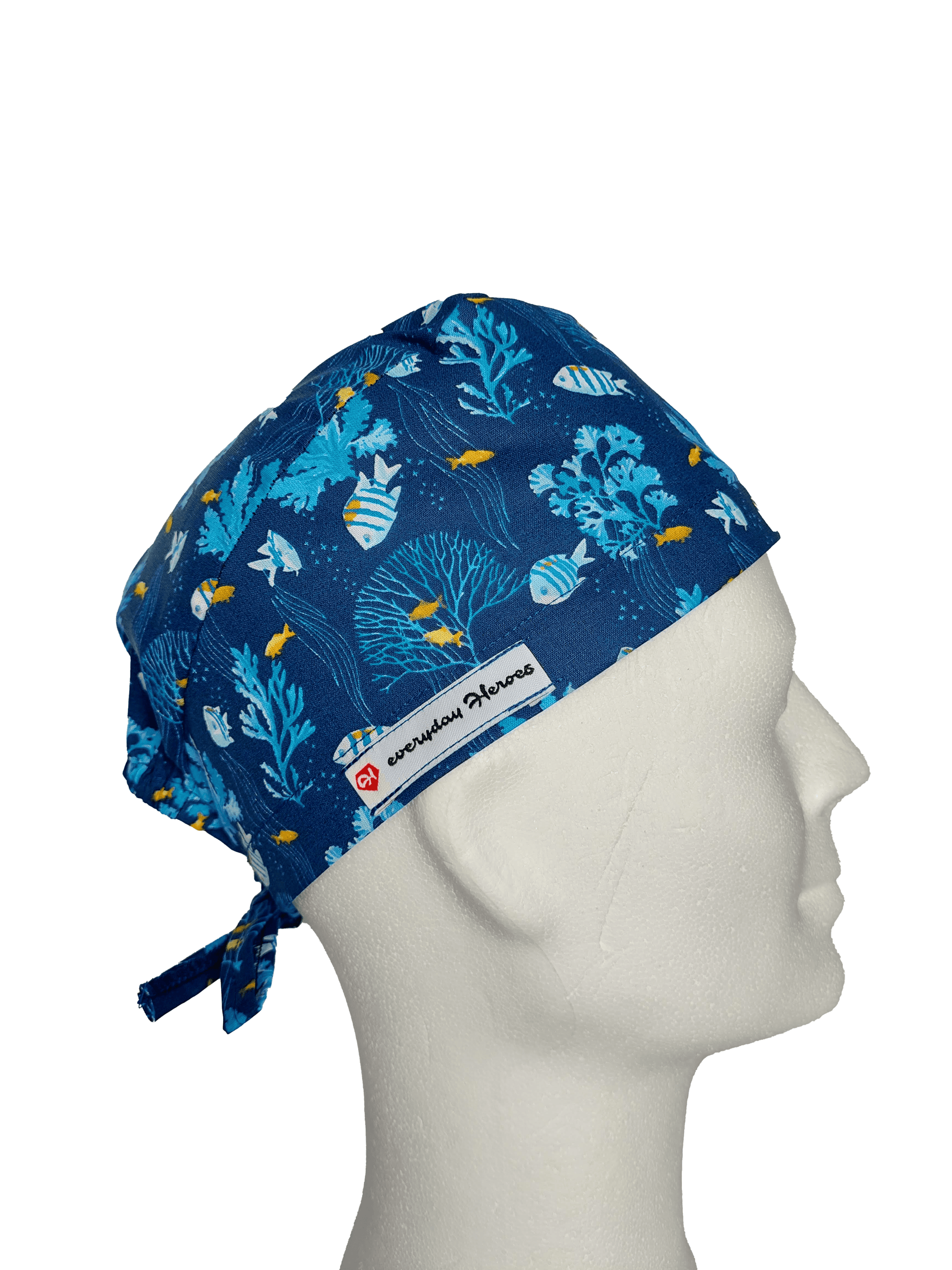 Unisex scrub cap fish and corals - [scrub_hat]-[scrub_cap_for_women]-[surgical_cap]