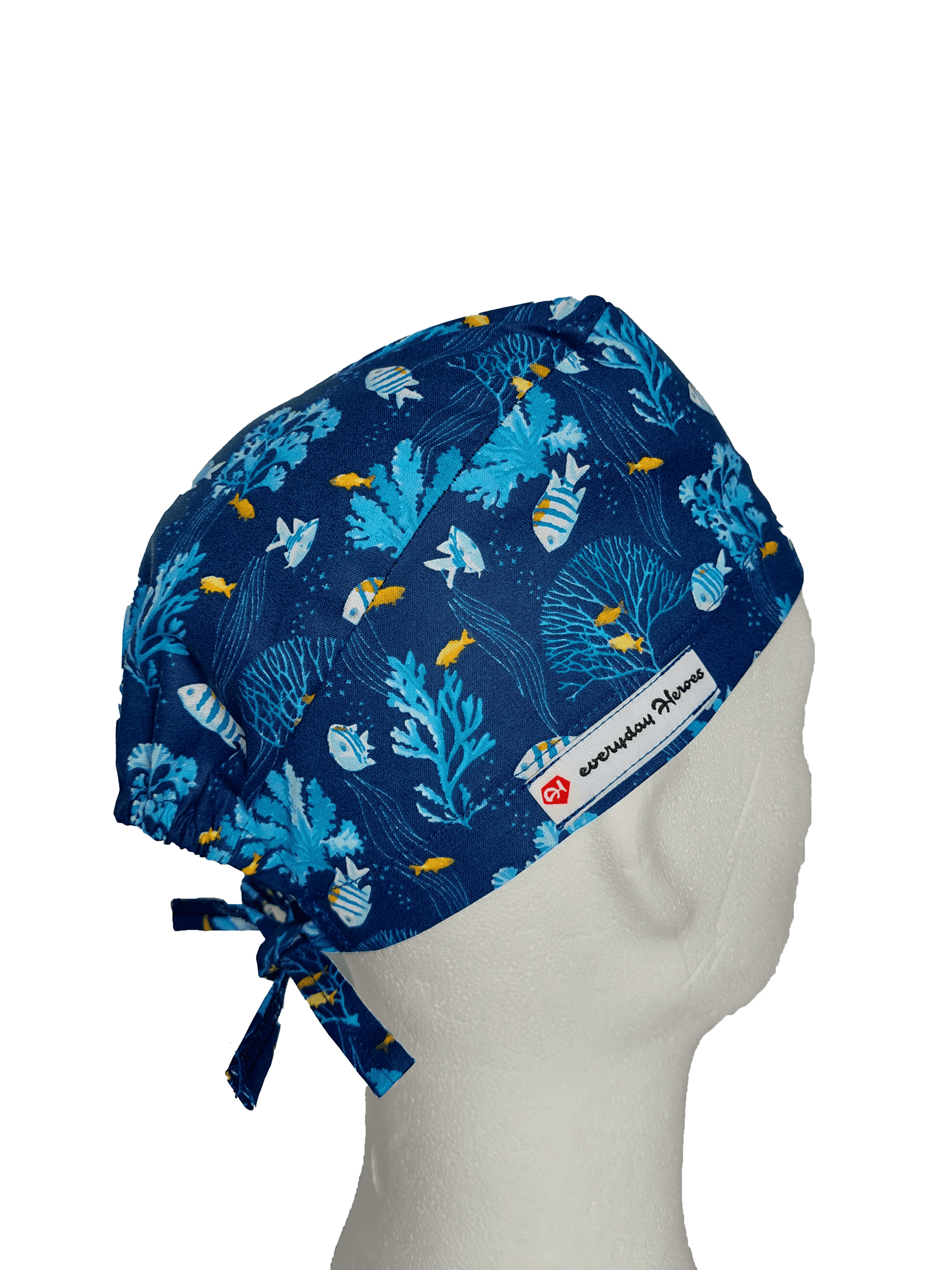 Unisex scrub cap fish and corals - [scrub_hat]-[scrub_cap_for_women]-[surgical_cap]