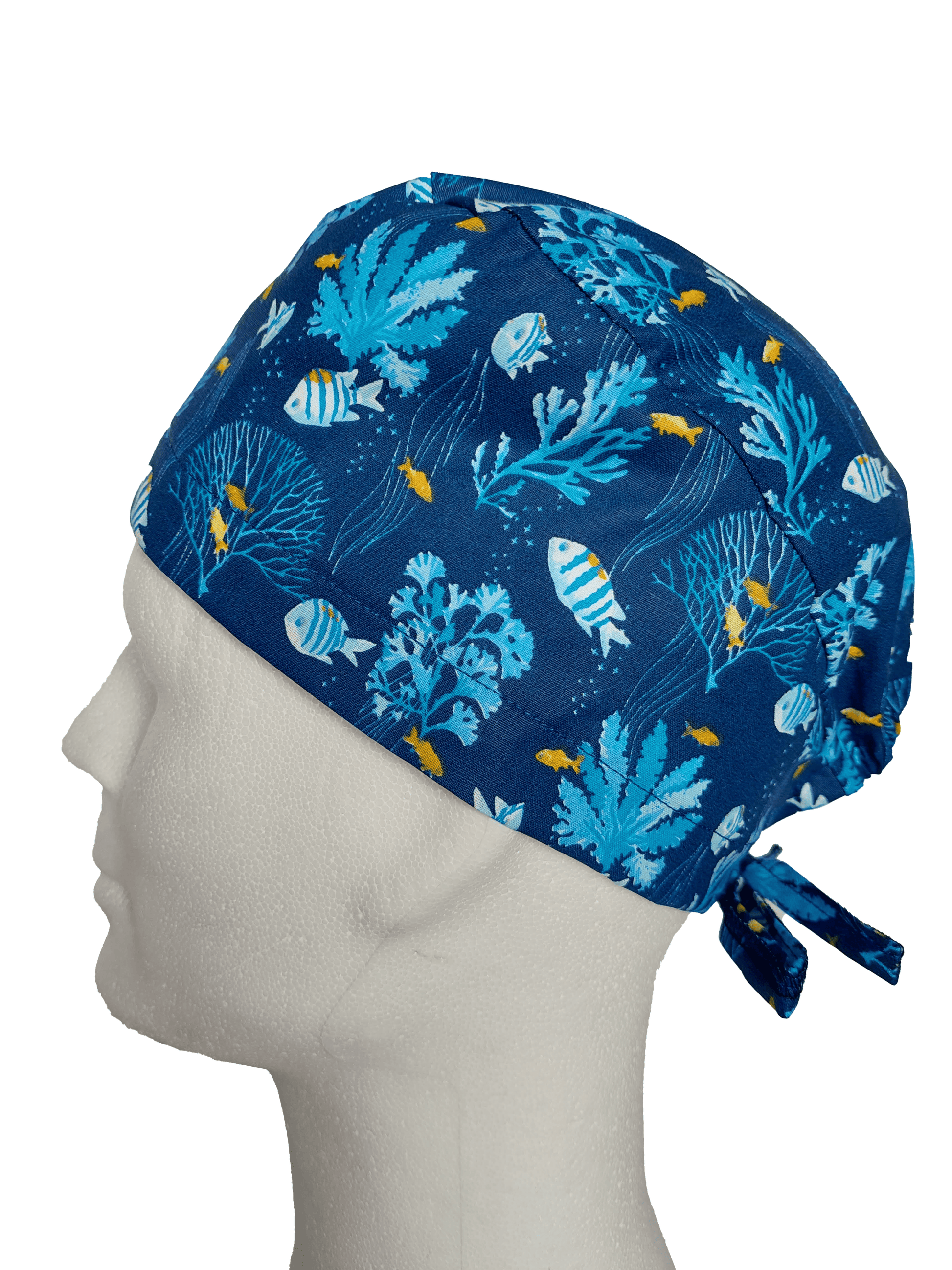 Unisex scrub cap fish and corals - [scrub_hat]-[scrub_cap_for_women]-[surgical_cap]