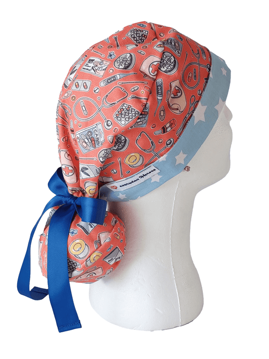 Surgical Scrub Cap Ponytail Medicines - [scrub_hat]-[scrub_cap_for_women]-[surgical_cap]