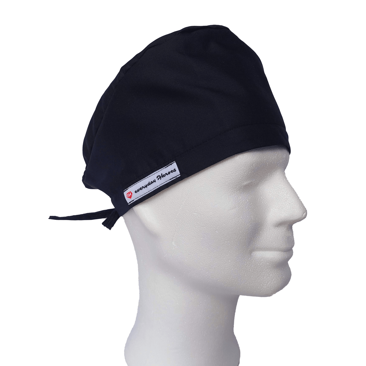 Total Black Scrub Cap Mens - [scrub_hat]-[scrub_cap_for_women]-[surgical_cap]