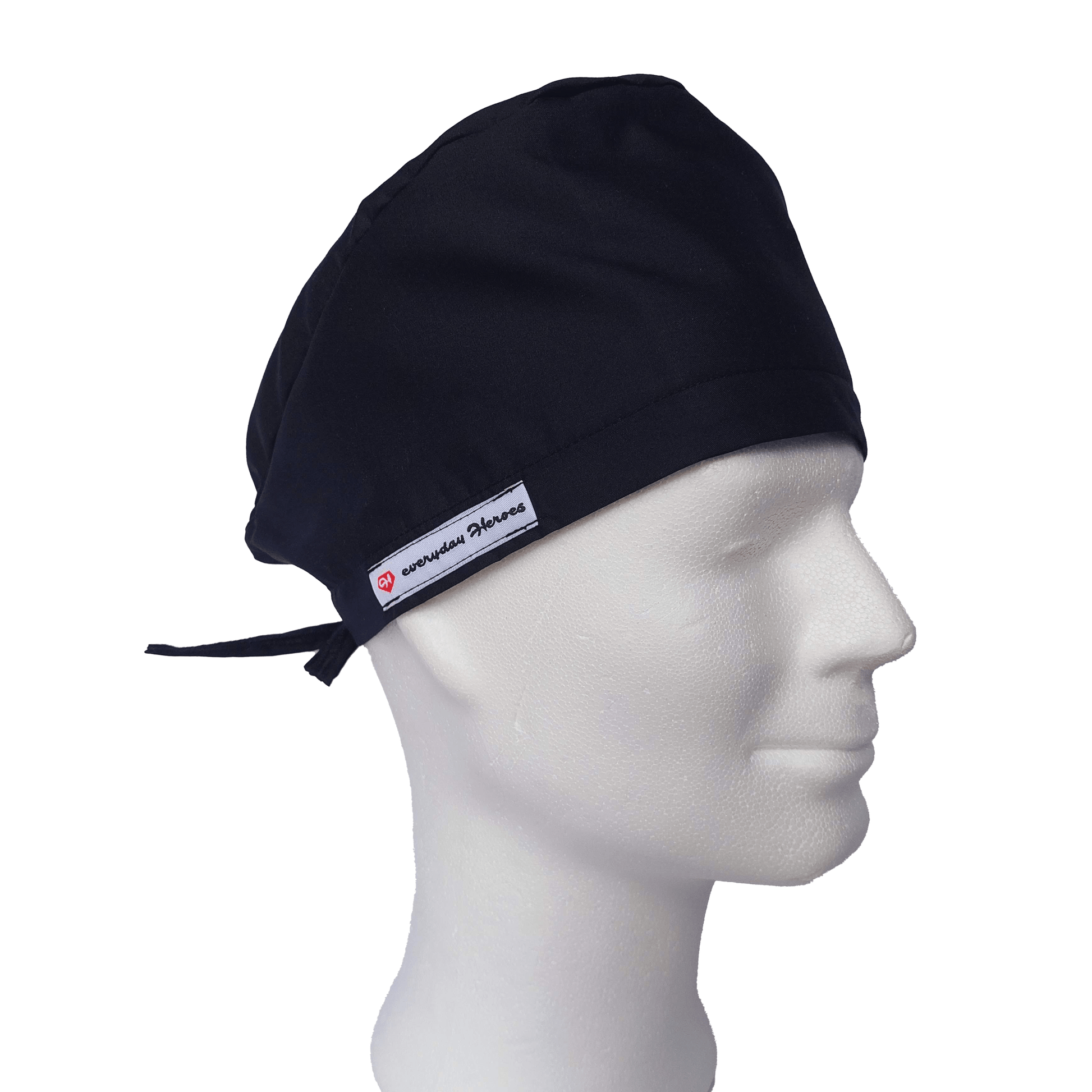 Total Black Scrub Cap Mens - [scrub_hat]-[scrub_cap_for_women]-[surgical_cap]