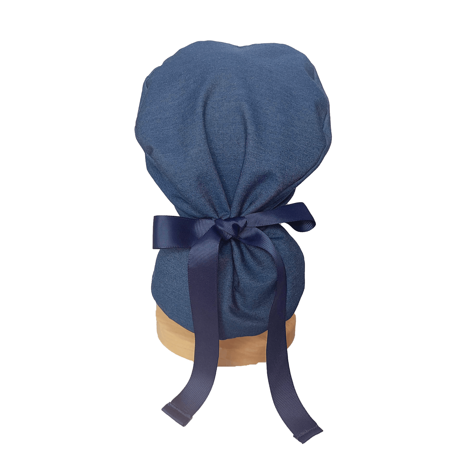 Ponytail Scrub Cap -  Surgical Cap Denim Blue - [scrub_hat]-[scrub_cap_for_women]-[surgical_cap]