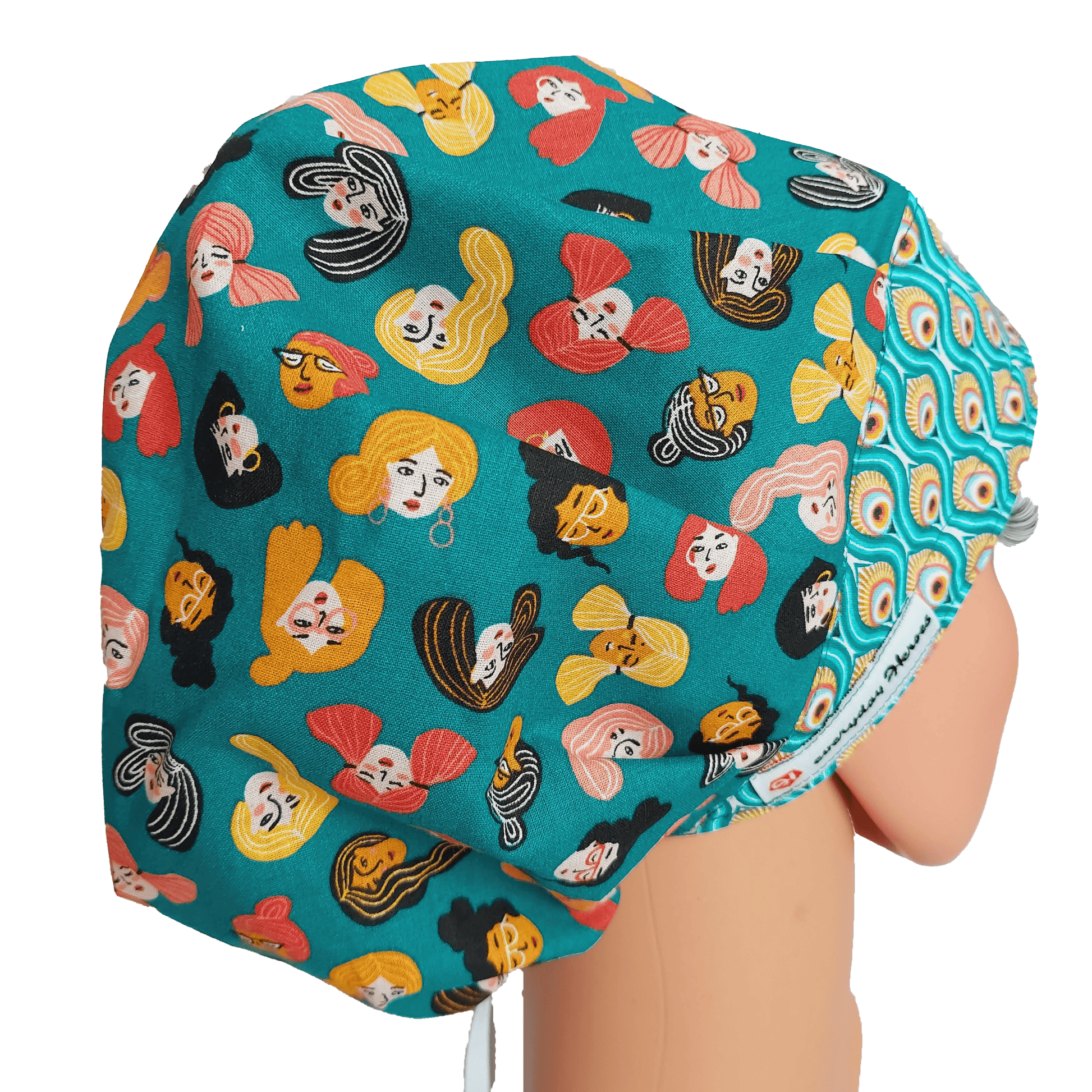 Surgical Scrub Cap Bouffant Faces - [scrub_hat]-[scrub_cap_for_women]-[surgical_cap]