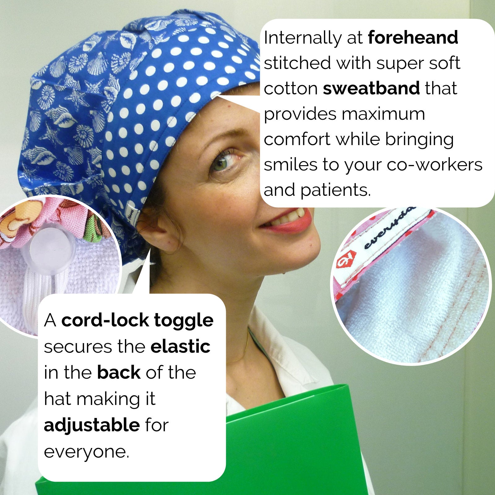 Medicines Bouffant Scrub Hat - [scrub_hat]-[scrub_cap_for_women]-[surgical_cap]