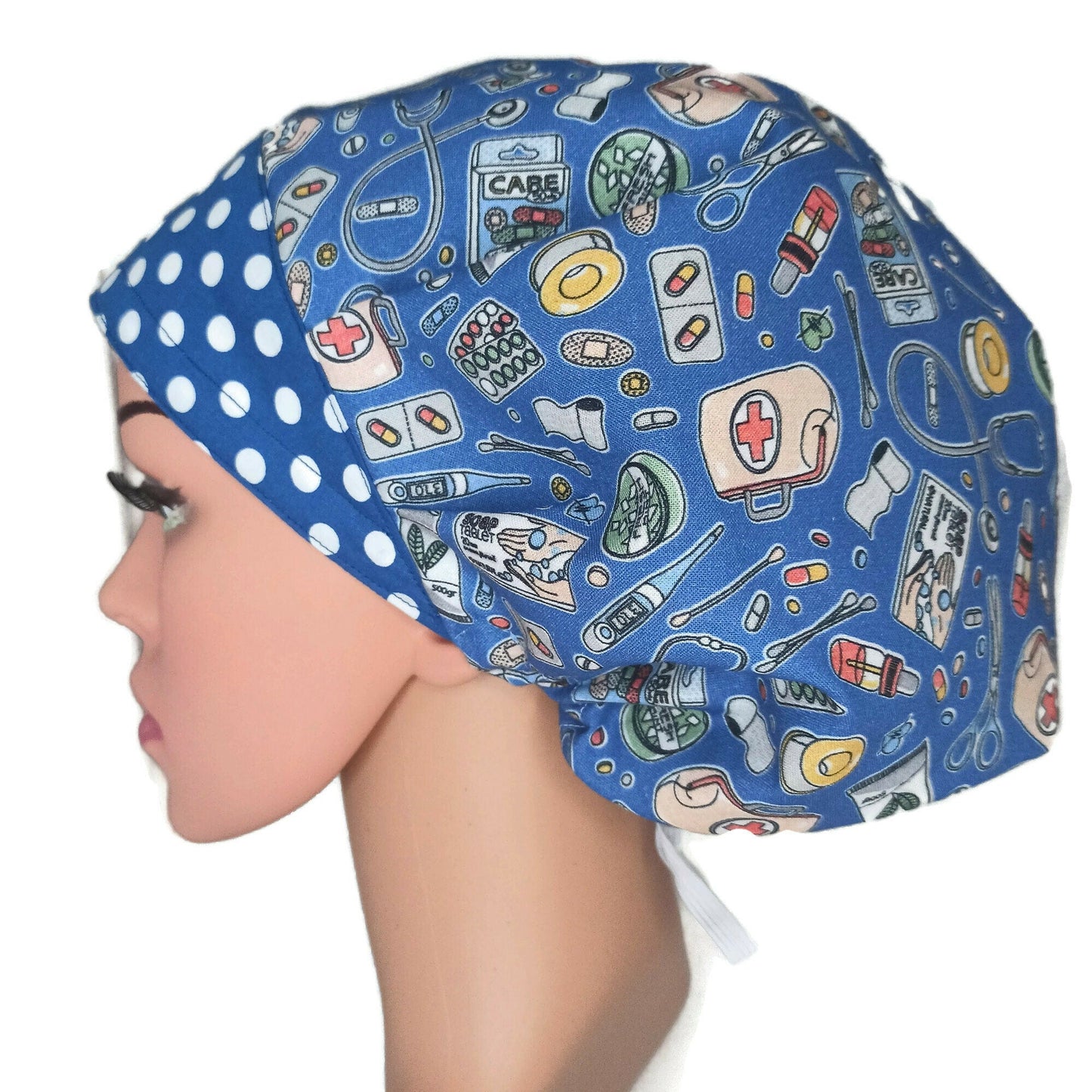 Medicines Bouffant Scrub Hat - [scrub_hat]-[scrub_cap_for_women]-[surgical_cap]